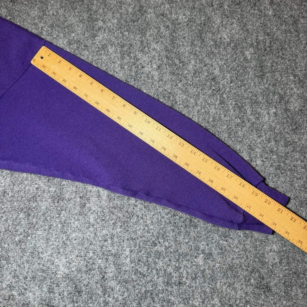 98' LSJ Sportwear Grandma Turtleneck Pullover Dog Puppies Purple Cotton Grove XL